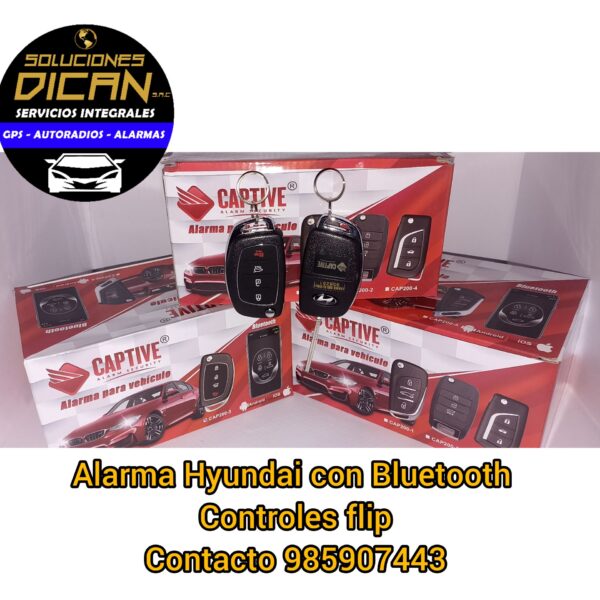 Alarma Hyundai con Bluetooth Controles Flip