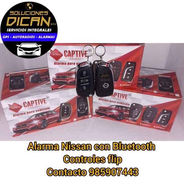 Alarma Nissan Con Bluetooth Controles Flip