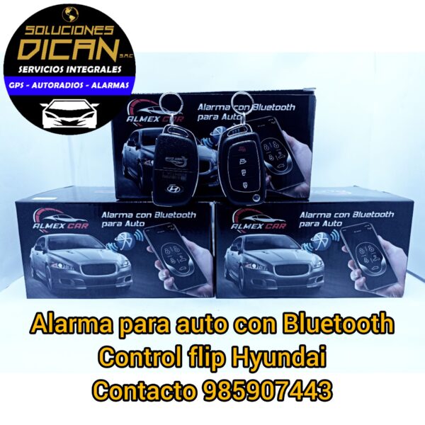 Alarma para auto con Bluetooth Control Flip Hyundai