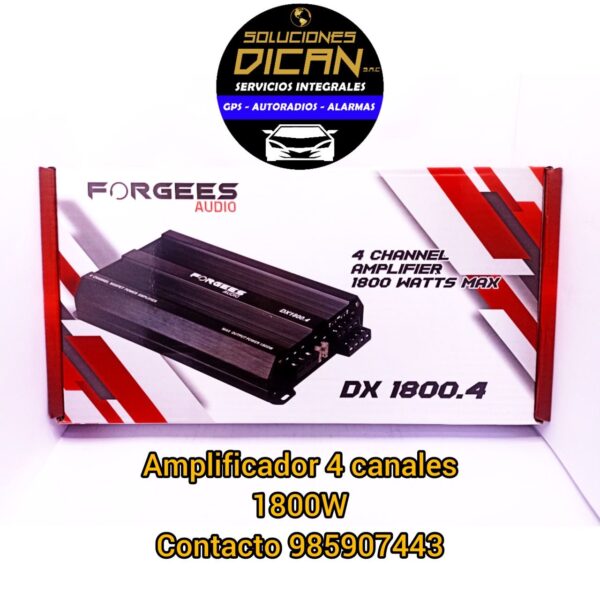 Amplificador 4 canales 1800W de tamaño grande