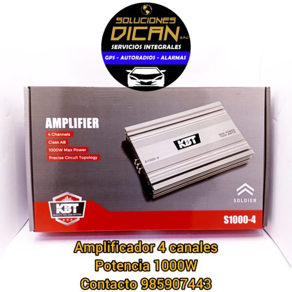 Amplificador 4 canales Potencia 1000W de tamaño grande