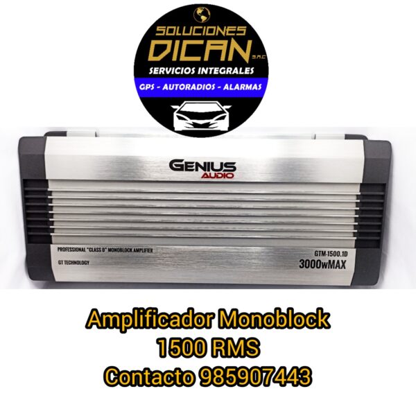 Amplificador monoblock 1500 RMS de tamaño grande