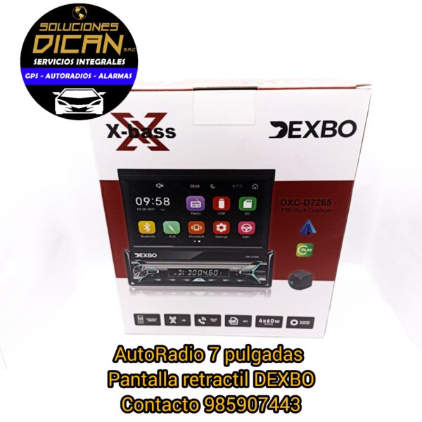 AutoRadio 7" pulgadas pantalla retractil DEXBO