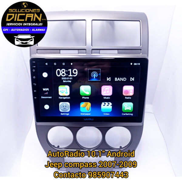 Autoradio 10.1 Andrid jeep compass 2007-2009