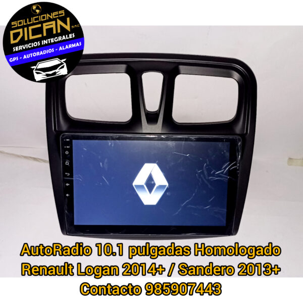 Autoradio 10.1 homologado renault logan 2014+