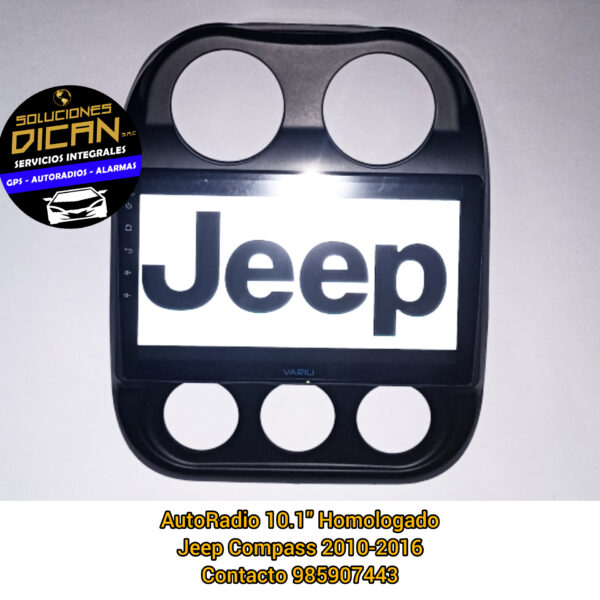 Autoradio 10.1" homologado jeep compass 2010-2016