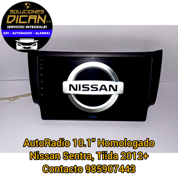 Autoradio 10.1" homologado nissan sentra, tiida 2012+