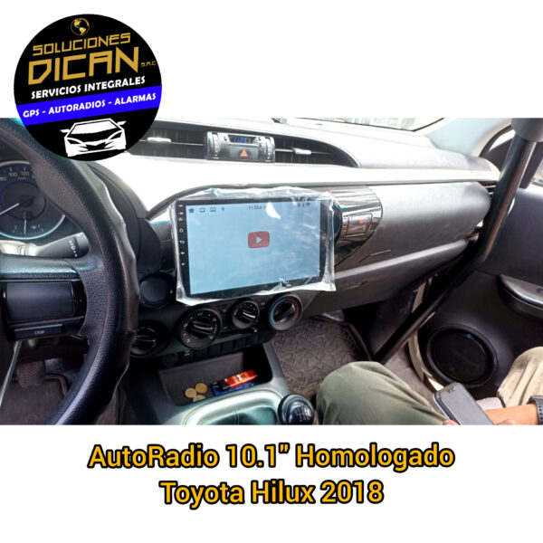 Autoradio 10.1" homologado toyota hilux 2018