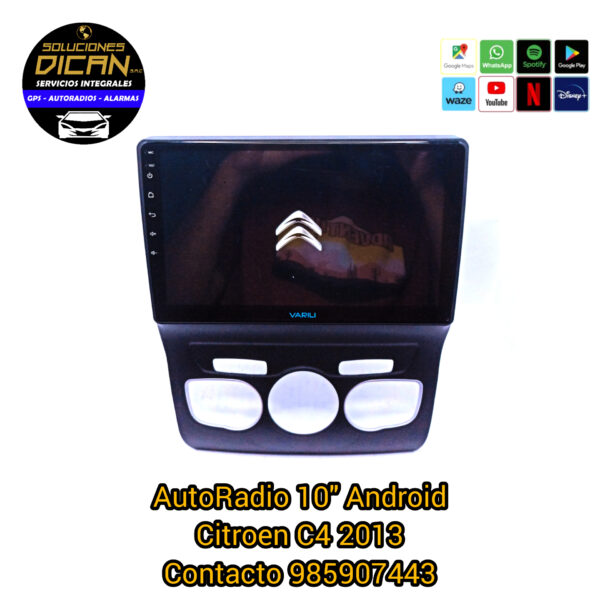 Autoradio 10" android citroen c4 2013