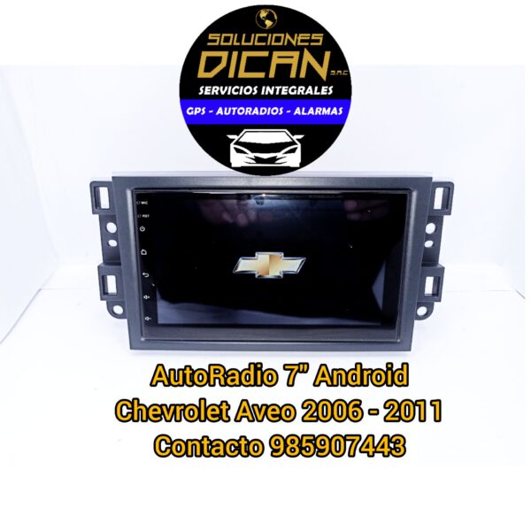 Autoradio 7" android chevrolet aveo 2006-2011