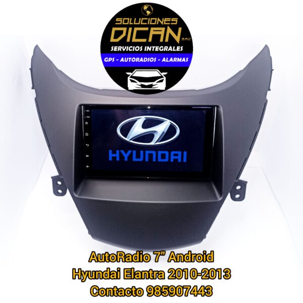 Autoradio 7" android hyundai elantra 2010-2013