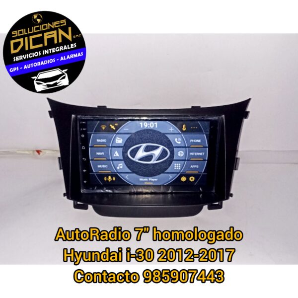 Autoradio 7" homologado hyundai i30 2012-2017