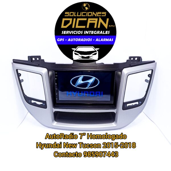 Autoradio 7" homologado hyundai new tucson 2015-2018