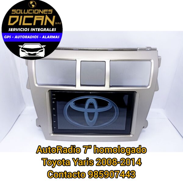 Autoradio 7" homologado toyota yaris 2008-2014