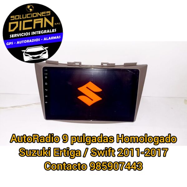 Autoradio 9 pulgadas homologado suzuki ertiga / swift 2011-2017