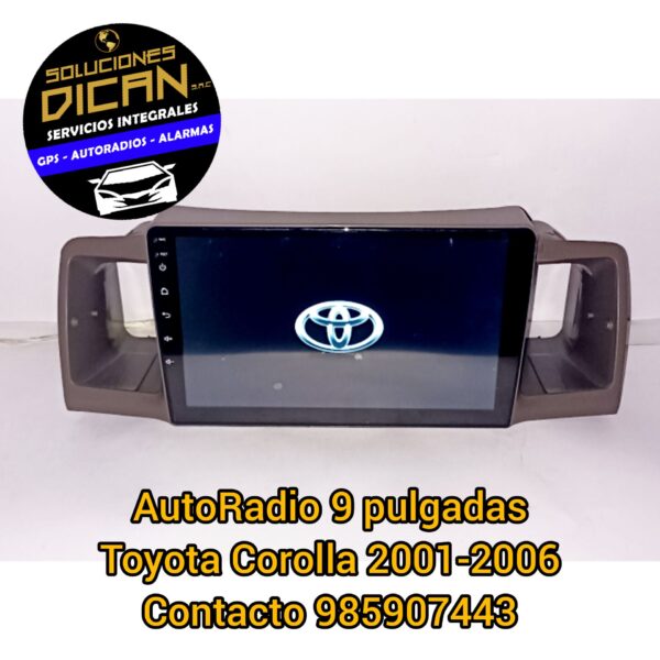 Autoradio 9 pulgadas toyota corolla 2001-2006