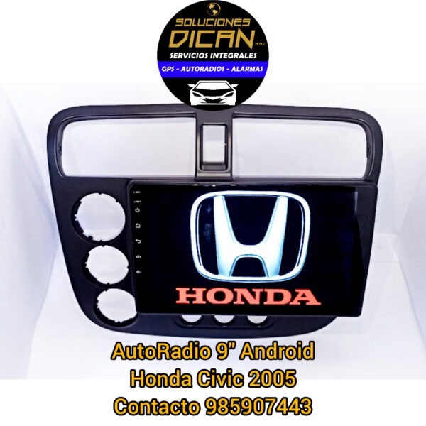 Autoradio 9" Android Honda civic 2005