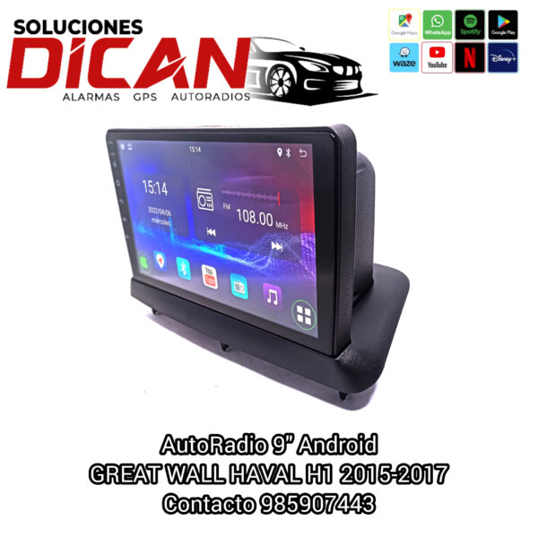 Autoradio 9" android Great Wall Haval h1 2015-2017