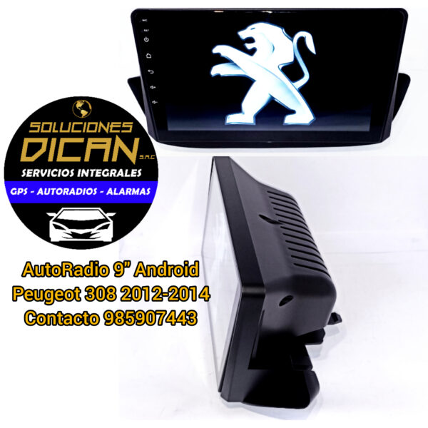 Autoradio 9" android peugeot 308 2012-2014