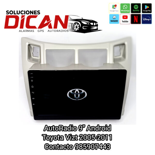 Autoradio 9" android toyota Vizt 2005-2011