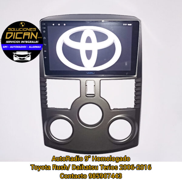 Autoradio 9" homologado Toyota rush/daihatsu terios 2006-2016