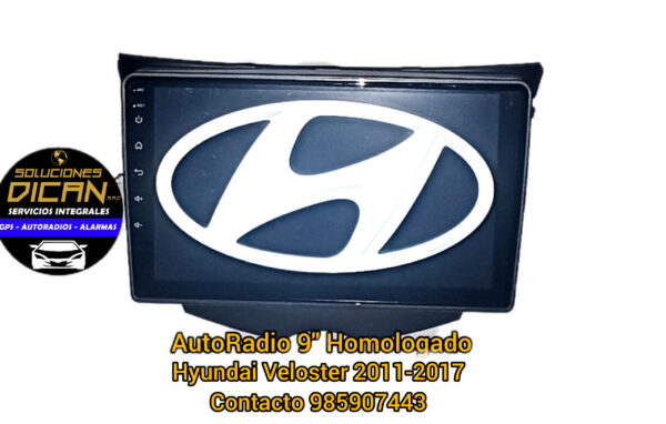 Autoradio 9" homologado hyundai veloster 2011-2017