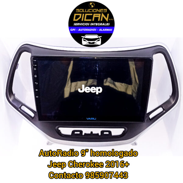 Autoradio 9" homologado jeep cherokee 2016+