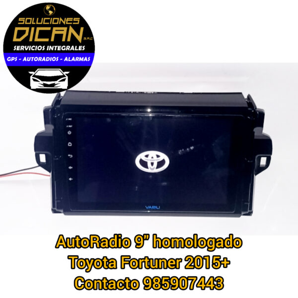 Autoradio 9" homologado toyota fortuner 2015+