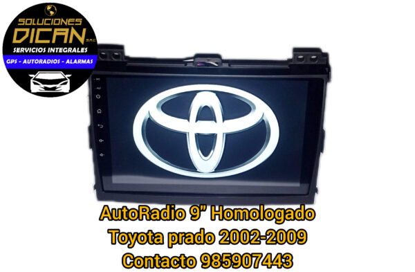 Autoradio 9" homologado toyota prado 2002-2009