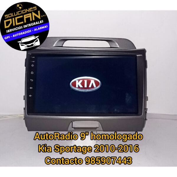 Autoradio 9" hoologado kia sportage 2010-2016