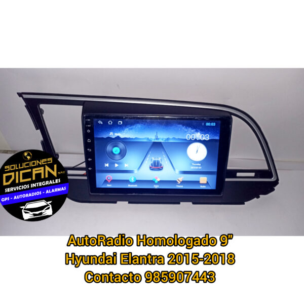 Autoradio homologado 9" hyundai elantra 2015-2018