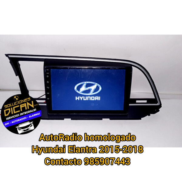 Autoradio homologado hyundai elantra 2015-2018