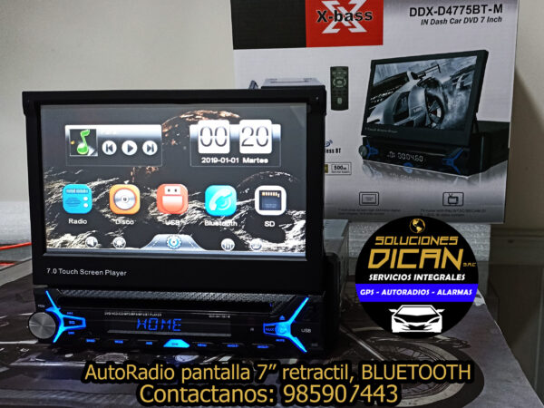 Autoradio pantalla 7" retractil bluetooth