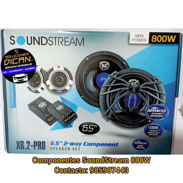 Componentes SoundStream 800W de tamaño grande