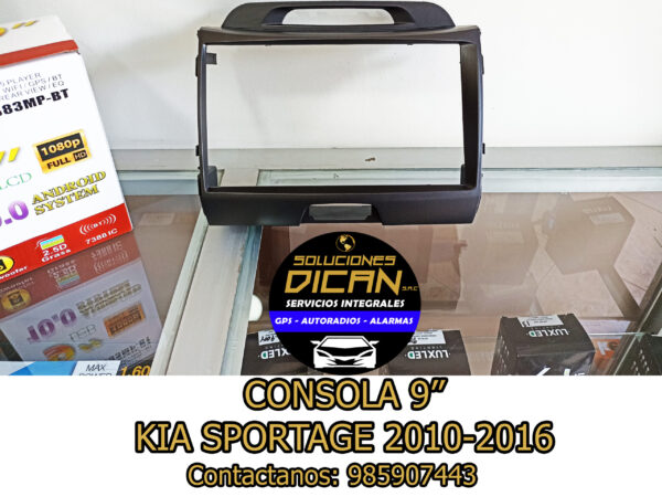 Consola 9" kia sportage 2010-2016