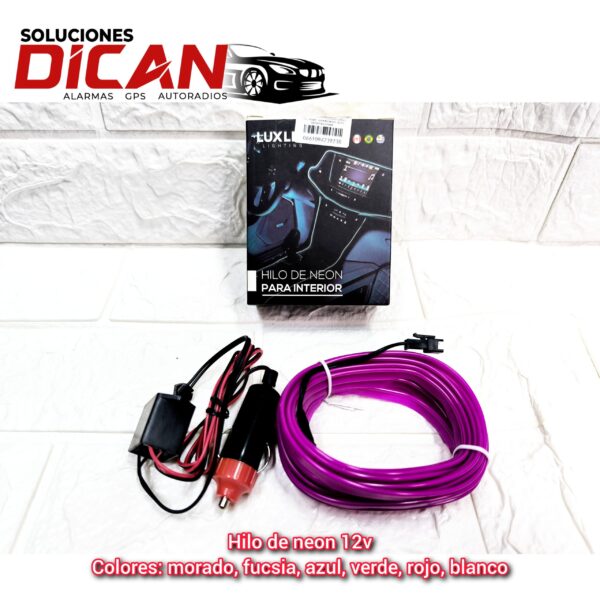 Hilo de neon 12V - Morado