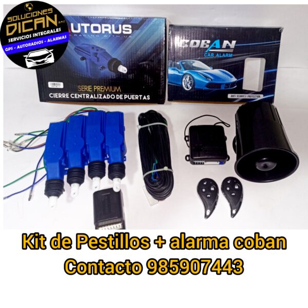 Kit de Pestillos + alarma Coban