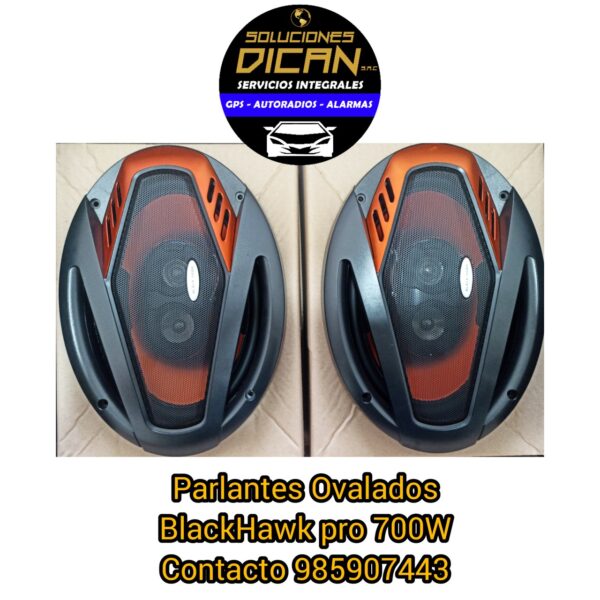 Parlantes Ovalados BlackHawk Pro 700W de tamaño grande