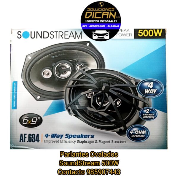 Parlantes Ovalados SoundStream 500W de tamaño grande