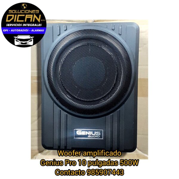 Woofer Amplificado Genius Pro 10 Pulgadas 500W de tamaño grande