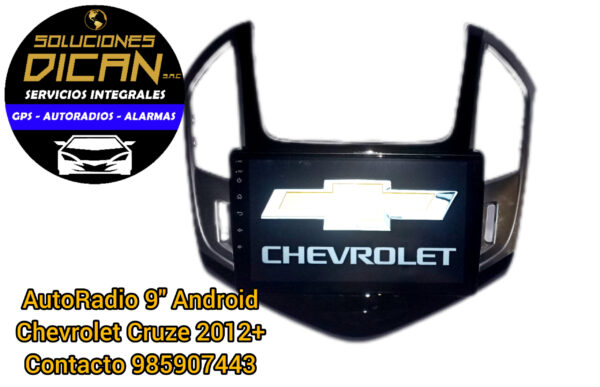 autoradio 9" android chevrolet cruze 2012+